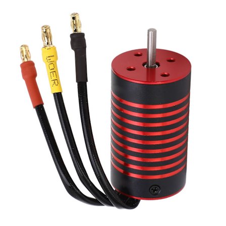 2845 RC-bil Brushless Motor Vanntett Rustfri Aluminium Legering 4-polet RC-bil Motor for 1/12 1/14 RC-bil 2800KV