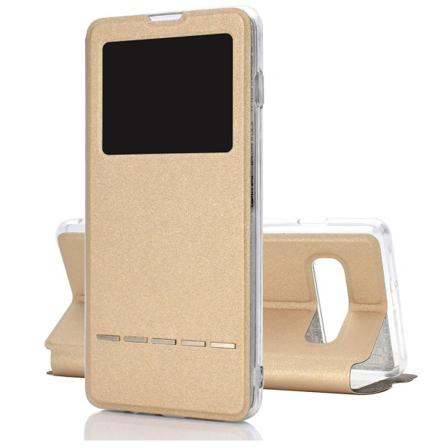Exklusivt Fodral (svarsfunktion Fönster) - Samsung Galaxy S10e Röd