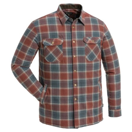 Pinewood Men's Finnveden Checked Padded Overshirt Men long-sleeved shirts Brown XL