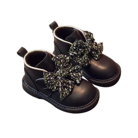 Flickor Bowknot Klänning Boot Rund Toe Vinter Varma Princess Skor
