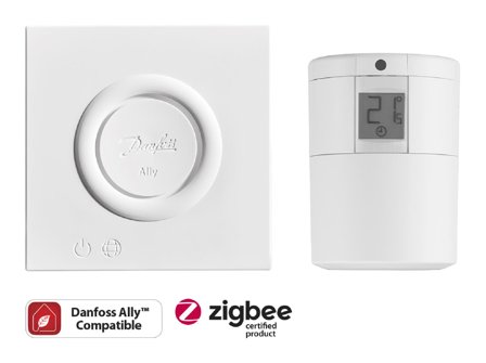 Danfoss Ally Starter Pack Zigbee Radiatortermostat 5-35 °C, Varme