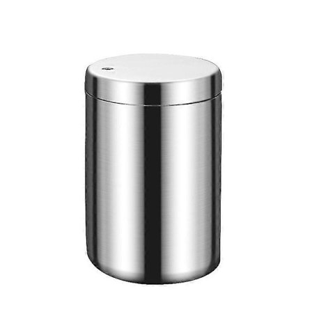 Tannpirkerholder i rustfritt stål, enkel anti-fall slitesterk stue hotell restaurant tannpirker oppbevaring, stål farge, 8*5.5cm