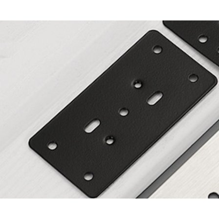 Reparationsplatta för skåpsgångjärn med hål, reparationssats för gångjärn, reparationsfästen, enkel installation med 48 skruvar, för trähyllor