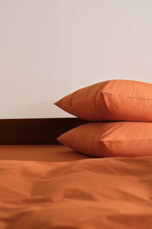 Jotex - Percale Putevar 2-pk - Økologisk Brent oker - ZACK - Kjøp Putevar hos Jotex