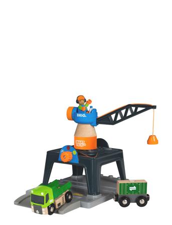 Smart Tech -Konttinosturi Toys Toy Cars & Vehicles Toy Vehicles Construction Cars Monivärinen/Kuvioitu BRIO