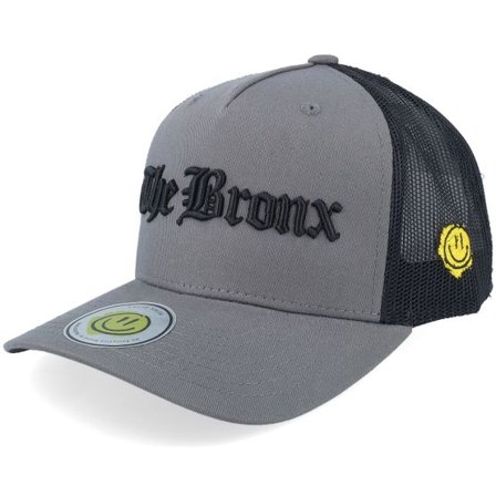 Lucid Smile - Grå trucker Keps - The Bronx 3d Script Grey/Black A-frame Trucker @ Hatstore