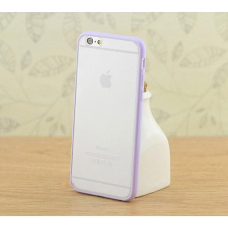 Transparent frostat skal med färgad ram iPhone 6/6S Plus - fler färger