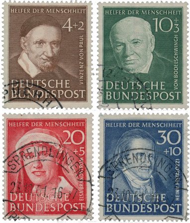 Tyskland 1951 - MICHEL 143-146 - Stemplet