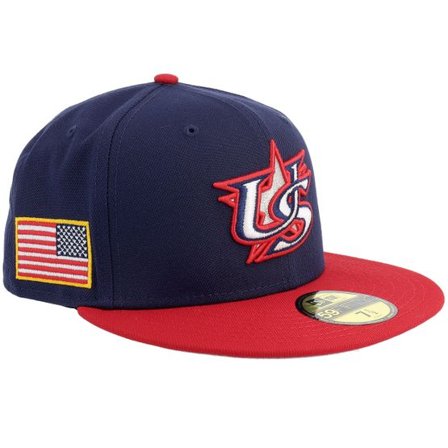 New Era - MLB Blå fitted Keps - USA World Baseball Classic 26 59FIFTY Navy/Red Fitted @ Hatstore