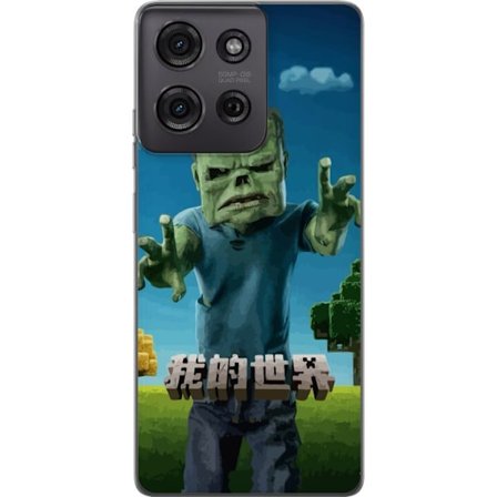 Motorola Moto G75 Gennemsigtig cover A Minecraft Movie