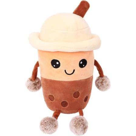 Sød Bubble Tea Plys Blød Perle Mælk Te Fyldt Kop Formet Legetøj