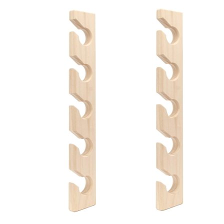 2-pak væghængt hattehylde i træ, kepsorganisator til vægmontering, vertikal hatteopbevaring til garderobe