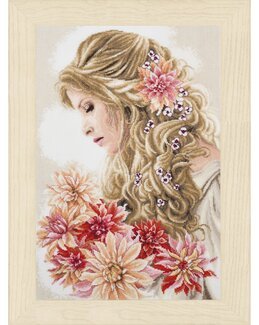 Broderikit Billede Smuk Kvinde - Lanarte