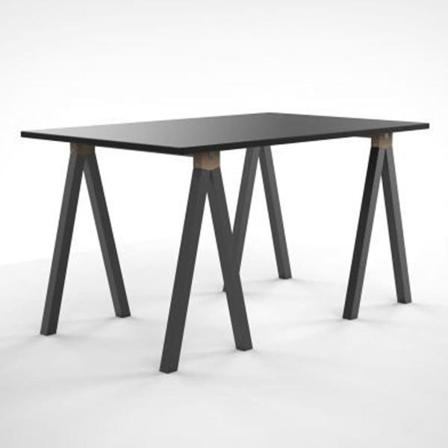 Nordlinger Benbock Aspen 70x30x73 Cm Trä Och Metall Svart Svart