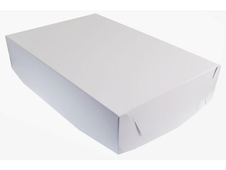 Aristo Tårtlock 30x45x9 cm vit 100/fp - Lyreco - Kök och servering > Baktillbehör > Kartonger
