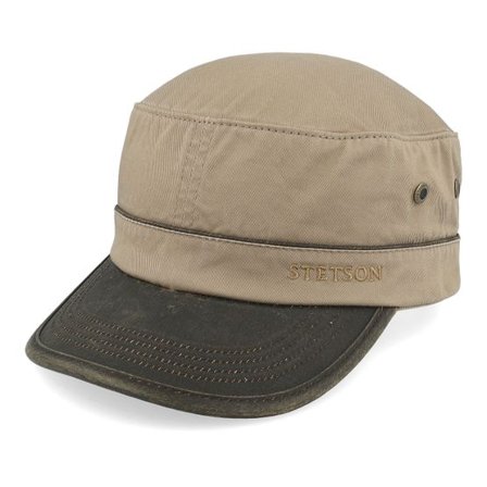 Stetson - Beige army Keps - Cap Cotton Khaki/Brown Army @ Hatstore