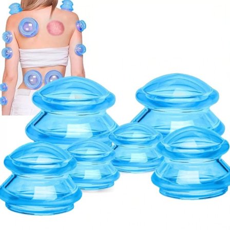 Silikon Cupping Set Sugekopper Vakuum Suge Krukker Terapi Slanking Kropp Ansikt Massasje Cupping