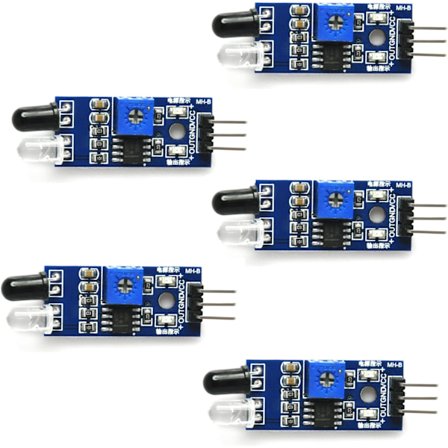 Hinderhinder IR Infraröd Sensor Modul Reflekterande Fotoelektrisk Ljusintensitet DIY Kit (Paket med 5st)