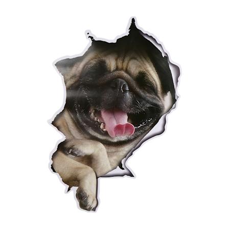 3D-vægklistermærker til dyr, badeværelsestoiletter, klistermærker i vinyl, vandtæt boligindretning, hund 2#