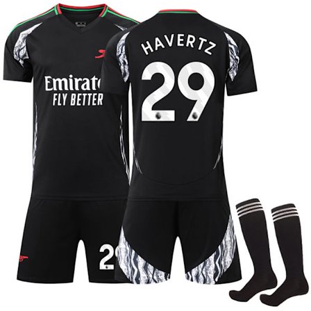 Black Friday-fynd! 2024-2025 Arsenal Bortaställ Barn Vuxen Fotbollströja Nr 29 Havertz