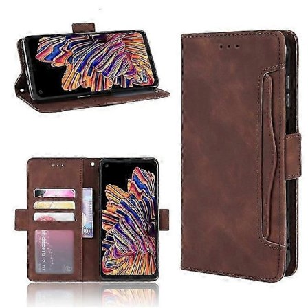 Plånboksfodral i läder för Galaxy Xcover Pro - Kompatibel med Fro