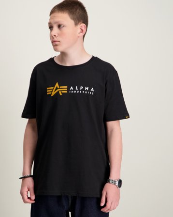 Alpha Industries Alpha Label T Kids/Teens Zwart T-shirts Jongens - Kids Brand Store