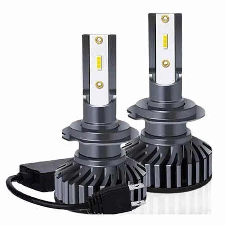 LED-lamppu autojen valaistukseen, Canbus-valmis H7 6500K viileä valkoinen 600 % kirkkaampi LED-ajovalopolttimo hiljaisella jäähdytyspuhaltimella ja 