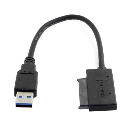 USB 3.0 till Micro SATA 7+9 16 Pin 1.8'' 90 Graders Vinklad Hårddisk Drivrutin SSD Adapter Kabel