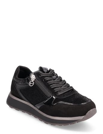 Women Lace-Up Lave Sneakers Svart Tamaris*Betinget Tilbud