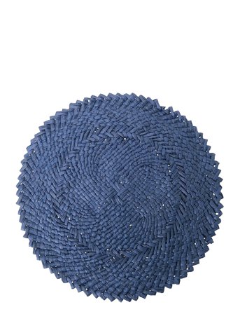 Handwoven Recyled Paper Straw Placemat Blue Lexington Home