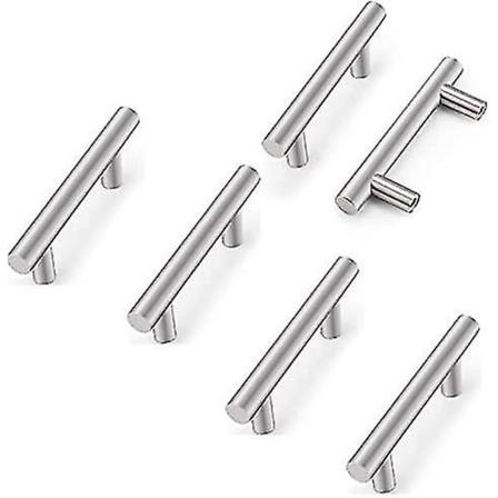 6 stk. rustfrit stål køkkenskabshåndtag hul afstand 64mm T-håndtag til skabslåge køkkendørhåndtag