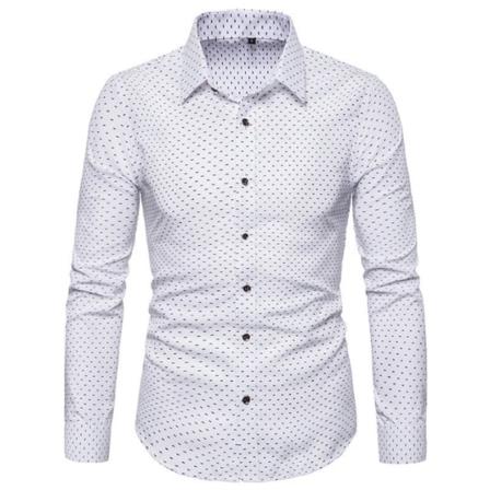 Printed Casual Långärmad Klänning Med Normal Passform White Xl