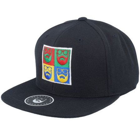 Bearded Man - Svart snapback Keps - Art Logo Black Snapback @ Hatstore