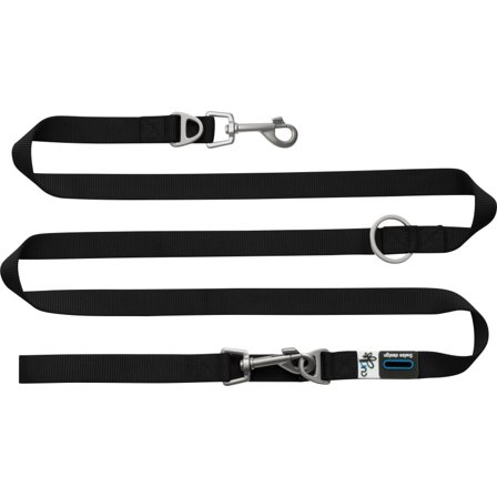Curli Adjustable Leash Nylon Koppel & Spårlinor Black 200 cm x 2 cm