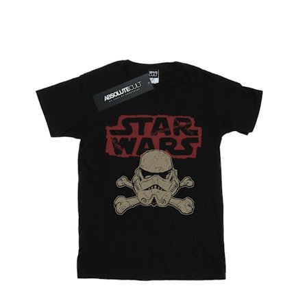 Star Wars Dam/Damer Stormtrooper Skull Logo Bomull Boyfriend T-shirt