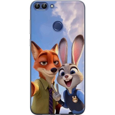 Yhteensopiva Puhelinkuori Huawei P smart Zootopia Nick ja Judy Parhaat Ystävät