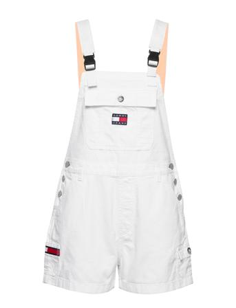 Dungaree Short Clwth White Tommy Jeans