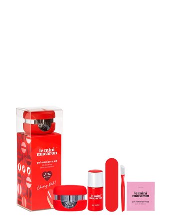 Le Mini Macaron Gel Manicure Kit Cherry Red - Red - ONE SIZE