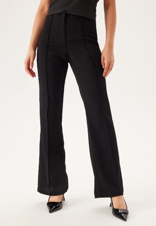 BUBBLEROOM-Flared Structured Suit Trousers-34