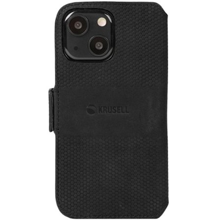 Krusell Leather Phone Wallet iPhone 13 Svart
