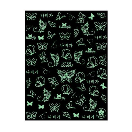 Klistermærker - Lys i UV lys - CY-005 - Til negle