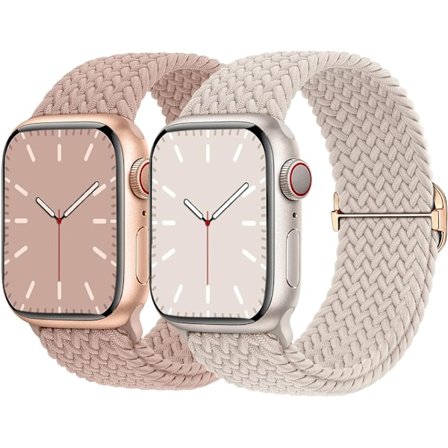 Flätat armband kompatibelt med Apple Watch 38 mm 40 mm 41 mm, elastiskt solo loop nylonarmband för Apple Watch Series 8/7/6/SE/5/4/3/2/1/SE