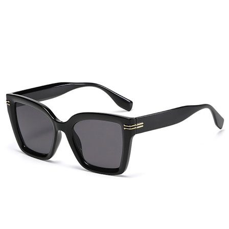 Retro Oversized Square Solglasögon Kvinnor, Trendiga Designer Vintage Nyanser UV 400