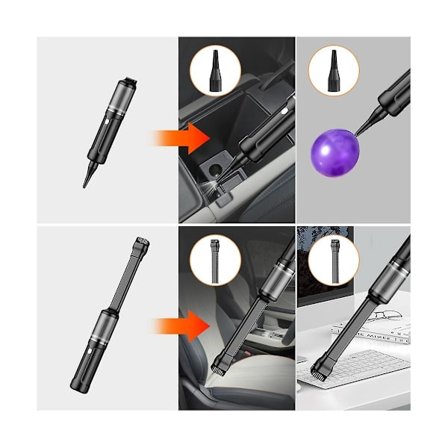 20000pa 2-i-1 Bærbar Bilstøvsuger Mini Håndholdt Støvsuger Hjem Bil Dobbelt Støvsuger