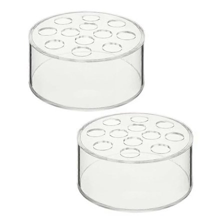 Klar Cylindrisk Vase med Flere Huller, 2 Stykker, Borddekoration til Stue Boligindretning