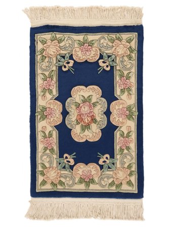 Oriental China 90 Line Rug 60X92 Black/Orange Wool, China