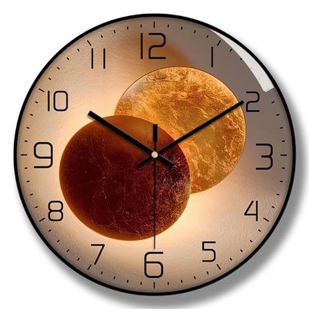 12 tums väggklocka, Dekorativ tyst icke-tickande väggklocka batteridriven kvalitets kvarts modern väggklocka för hem, sovrum, vardagsrum