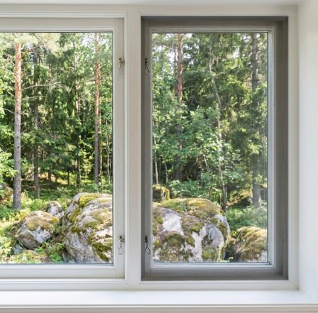 Biobasis Myggenet til vindue 130x150 (Farve: Hvid)