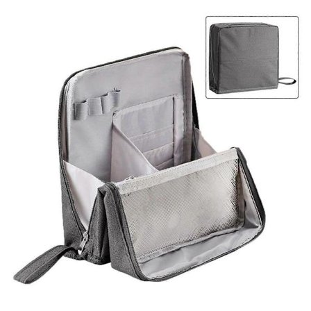 Bærbar Stående Makeup Taske Vandtæt Kosmetik Toiletartikler Tasker med Håndtag til Kvinder