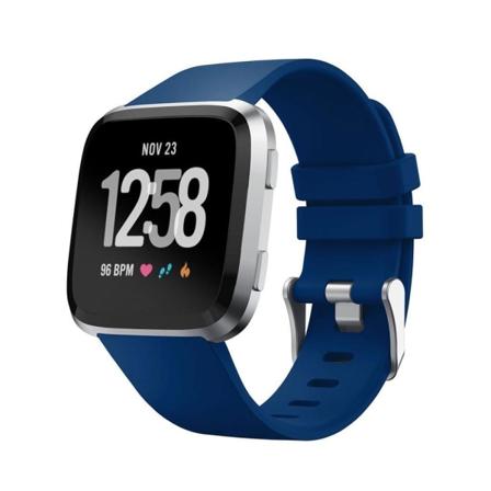 Fitbit Versa klockarmband silikon mjuk ekovänlig slitagetålig - Mörkblå Blå